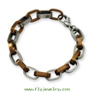 Stainless Steel Chocolate color IP-plated Fancy Bracelet