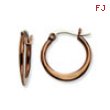 Stainless Steel Chocolate-plated 19mm Hoop Earrings