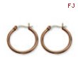 Stainless Steel Chocolate-plated 26mm Hoop Earrings