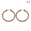 Stainless Steel Chocolate-plated 32mm Hoop Earrings