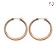 Stainless Steel Chocolate-plated 34mm Hoop Earrings