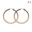 Stainless Steel Chocolate-plated 43mm Hoop Earrings