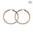 Stainless Steel Chocolate-plated 52mm Hoop Earrings