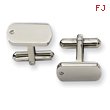 Stainless Steel Diamond Accent Cuff Links