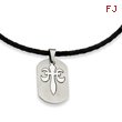 Stainless Steel Fleur De Lis Pendant Necklace