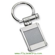 Stainless Steel Grey Carbon Fiber Key Chain