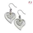 Stainless Steel Heart Dangle Earrings