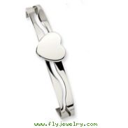 Stainless Steel Heart Hinged Bracelet