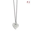 Stainless Steel Heart With Extender Necklace