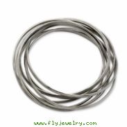 Stainless Steel Intertwined Bangle Bracelet