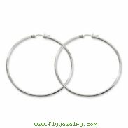 Stainless Steel Polished 60mm Hoop Earrings