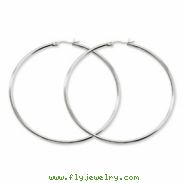 Stainless Steel Polished 70mm Hoop Earrings