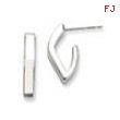 Stainless Steel Polished J Post Earrings