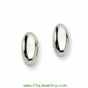 Stainless Steel Polished Oval Post Earrings