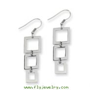 Stainless Steel Rectangle Dangle Earrings