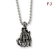 Stainless Steel Skull Hand Pendant Necklace