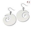 Stainless Steel Swirl Dangle Earrings