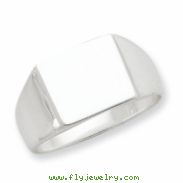 Stelring Silver 11x13mm Solid Back Signet Ring