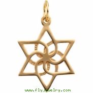 STER 16.50X14.75 MM P STAR OF DAVID