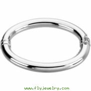 Sterling 07.00 Inch Silver Hinged Bangle