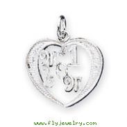 Sterling Silver # 1 Mom Charm