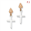 Sterling Silver & 12K Cross Post Earrings