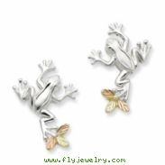 Sterling Silver & 12K Frog Post Earrings