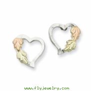 Sterling Silver & 12K Heart Post Earrings