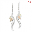 Sterling Silver & 12K Leaf Leverback Earrings