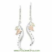 Sterling Silver & 12K Leaf Leverback Earrings