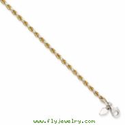 Sterling Silver & 14K 2.6mm Diamond-cut Rope Bracelet