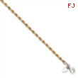 Sterling Silver & 14K 2.6mm Diamond-cut Rope Chain