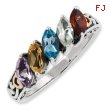 Sterling Silver & 14k Five-stone Mother's Ring Mounting ring