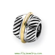 Sterling Silver & 14K Gold Reflections Bali Bead