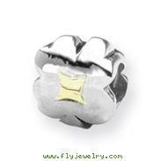 Sterling Silver & 14k Gold Reflections Clover Bead