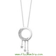 Sterling Silver & Cubic Zirconia I Promise You The Moon And Stars 18" Necklace