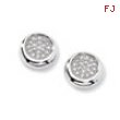 Sterling Silver & CZ Fancy Circle Post Earrings