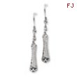 Sterling Silver & CZ Fancy Dangle Earrings