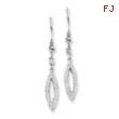 Sterling Silver & CZ Fancy Dangle Earrings