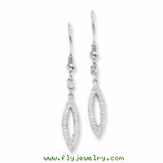 Sterling Silver & CZ Fancy Dangle Earrings