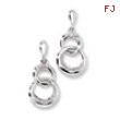 Sterling Silver & CZ Fancy Dangle Post Earrings