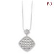 Sterling Silver & CZ Fancy Polished Necklace chain