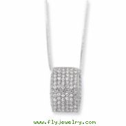 Sterling Silver & CZ Polished Fancy Necklace chain