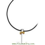 Sterling Silver & Gold Plated No Greater Love Nail 18" Necklace