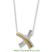 Sterling Silver & Gold-plated Sealed With A Kiss 18" Necklace