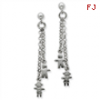 Sterling Silver & Rhodium Boy & Girl Dangle Earrings