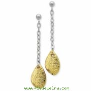 Sterling Silver & Rhodium Teardrop Dangle Earrings