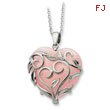 Sterling Silver & Rose Quartz Generous Heart 18