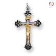 Sterling Silver & Vermeil Crucifix Pendant