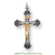 Sterling Silver & Vermeil Crucifix Pendant